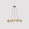 Modern Nordic LED Metal Chandelier 16 Light Industrial Hanging Pendant Lamp for Living Dining Room