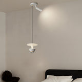 Modern Nordic LED Pendant Light with Integrated Spotlight 3 Step Dimming Hanging Ceiling Lamp