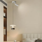Modern Nordic LED Pendant Light with Integrated Spotlight 3 Step Dimming Hanging Ceiling Lamp