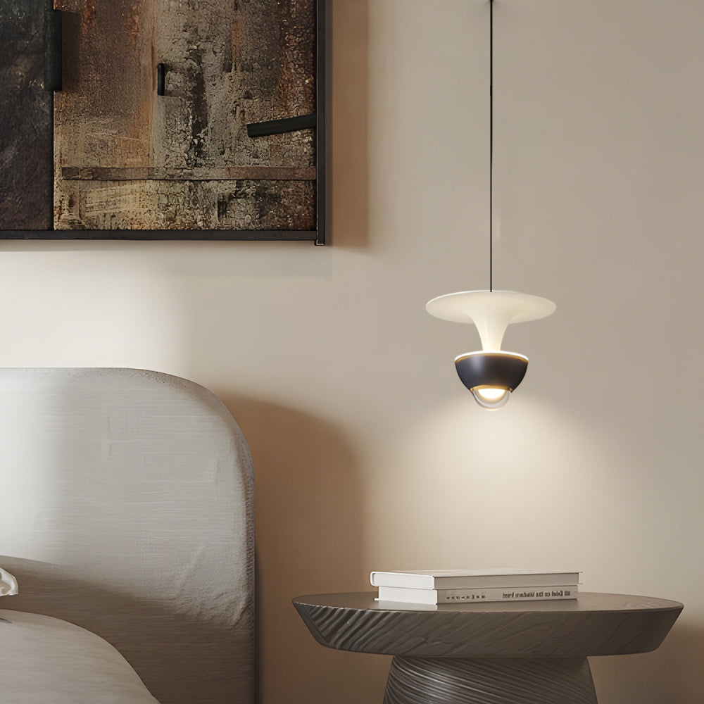 Modern Nordic LED Pendant Light with Integrated Spotlight 3 Step Dimming Hanging Ceiling Lamp