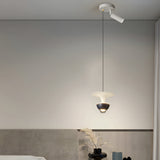 Modern Nordic LED Pendant Light with Integrated Spotlight 3 Step Dimming Hanging Ceiling Lamp