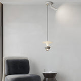 Modern Nordic LED Pendant Light with Integrated Spotlight 3 Step Dimming Hanging Ceiling Lamp