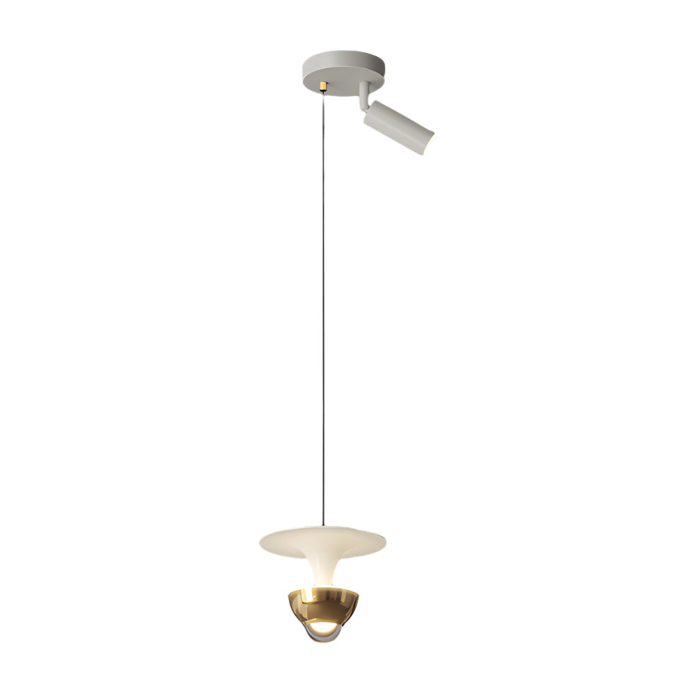 Modern Nordic LED Pendant Light with Integrated Spotlight 3 Step Dimming Hanging Ceiling Lamp