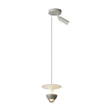 Modern Nordic LED Pendant Light with Integrated Spotlight 3 Step Dimming Hanging Ceiling Lamp