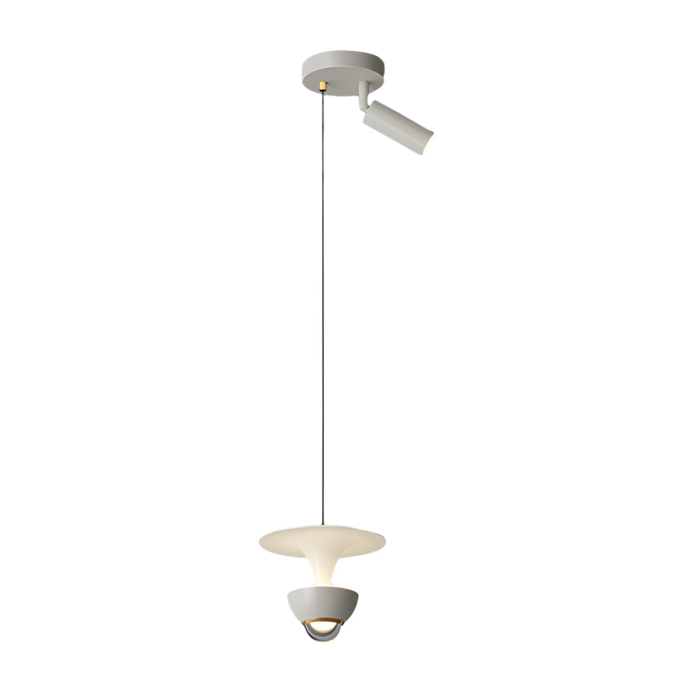 Modern Nordic LED Pendant Light with Integrated Spotlight 3 Step Dimming Hanging Ceiling Lamp