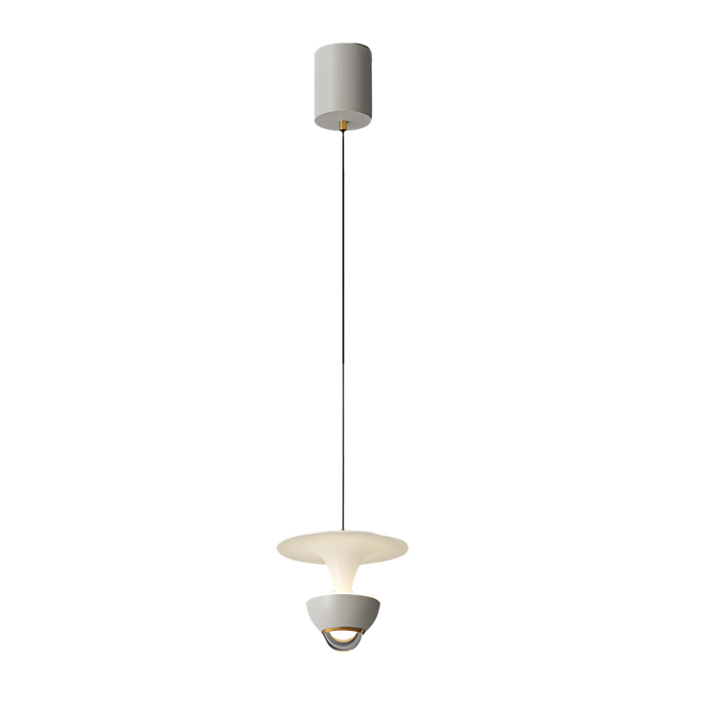 Modern Nordic LED Pendant Light with Integrated Spotlight 3 Step Dimming Hanging Ceiling Lamp
