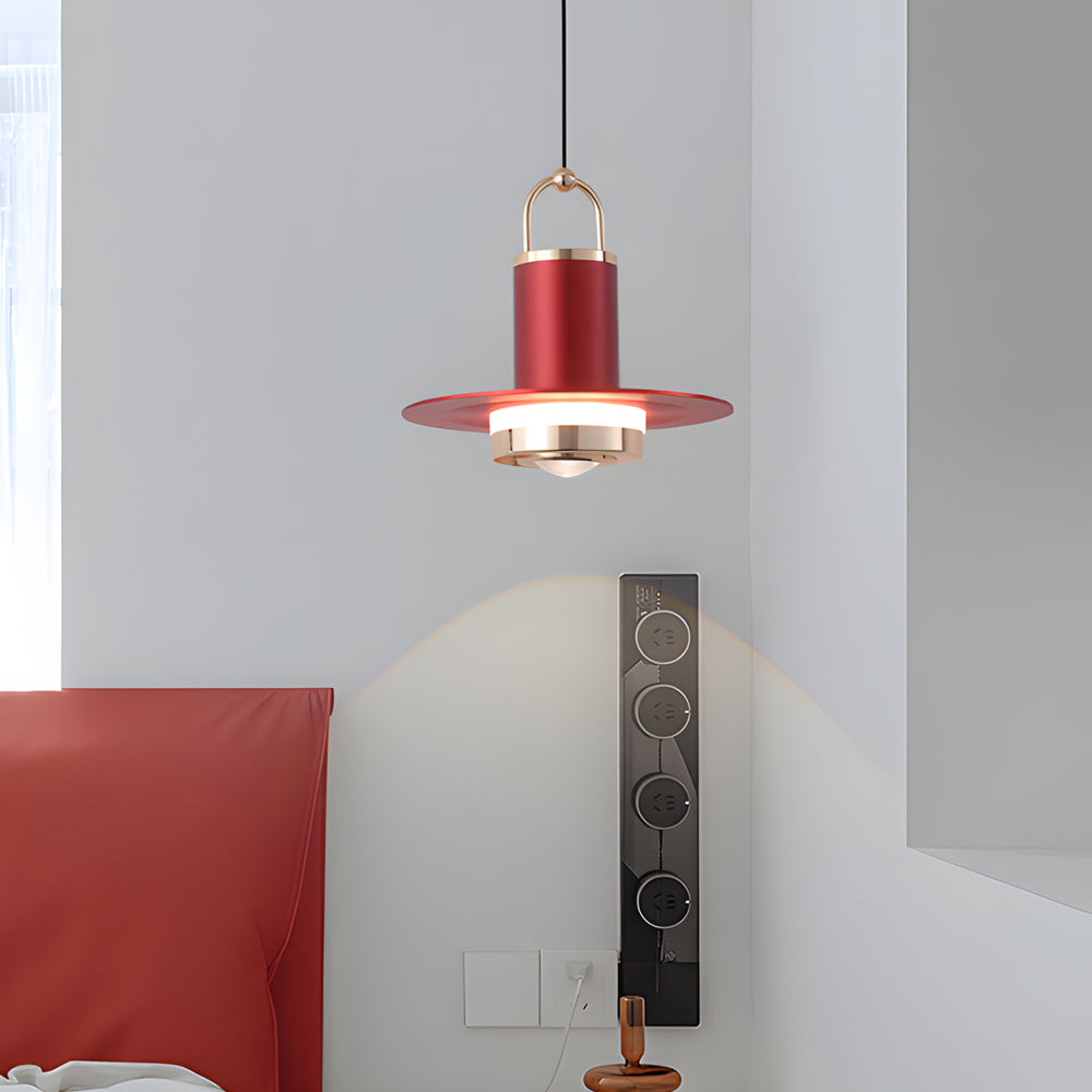 Modern Nordic LED Pendant Light with Metal and Glass Shade for Bedroom and Dining Room