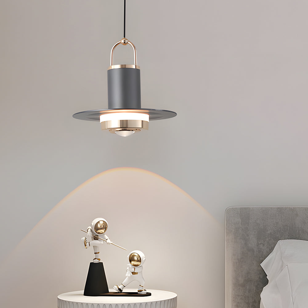 Modern Nordic LED Pendant Light with Metal and Glass Shade for Bedroom and Dining Room