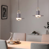 Modern Nordic LED Pendant Light with Metal and Glass Shade for Bedroom and Dining Room
