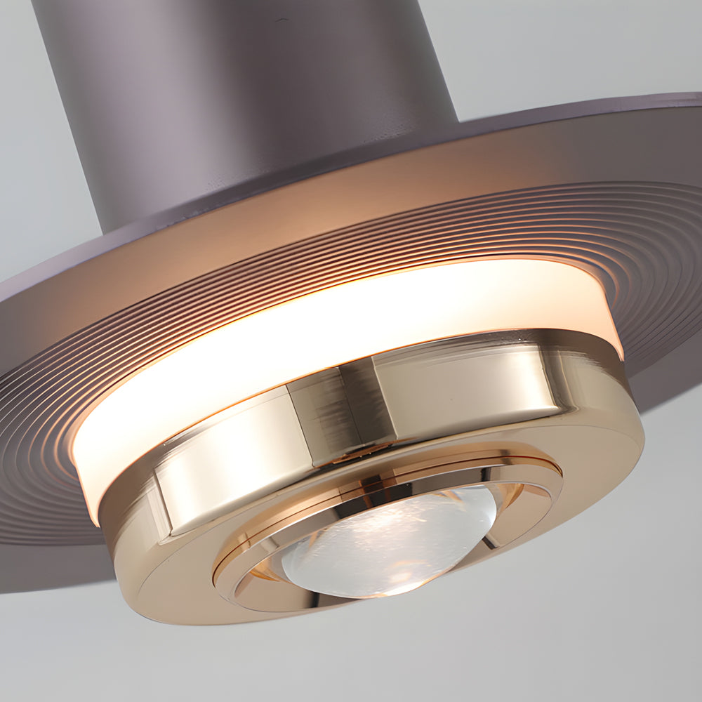 Modern Nordic LED Pendant Light with Metal and Glass Shade for Bedroom and Dining Room