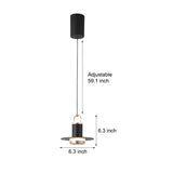 Modern Nordic LED Pendant Light with Metal and Glass Shade for Bedroom and Dining Room