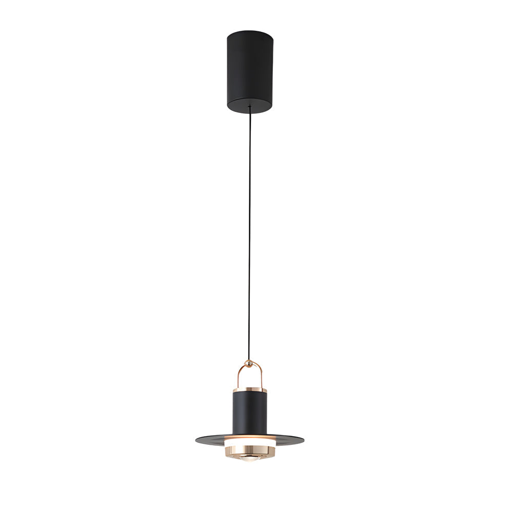Modern Nordic LED Pendant Light with Metal and Glass Shade for Bedroom and Dining Room