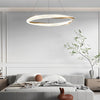 Modern Nordic LED Ring Chandelier Luxury Oval Aluminum Pendant Light with Three Step Dimming