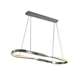 Modern Nordic LED Ring Chandelier Luxury Oval Aluminum Pendant Light with Three Step Dimming