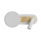 Modern Nordic LED Round Wall Sconce with Dual Switch and Adjustable Reading Spotlight for Bedroom