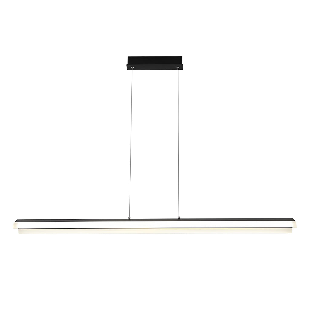 Modern Nordic LED Strip Pendant Light for Dining Room and Office Neutral White Finish