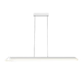 Modern Nordic LED Strip Pendant Light for Dining Room and Office Neutral White Finish