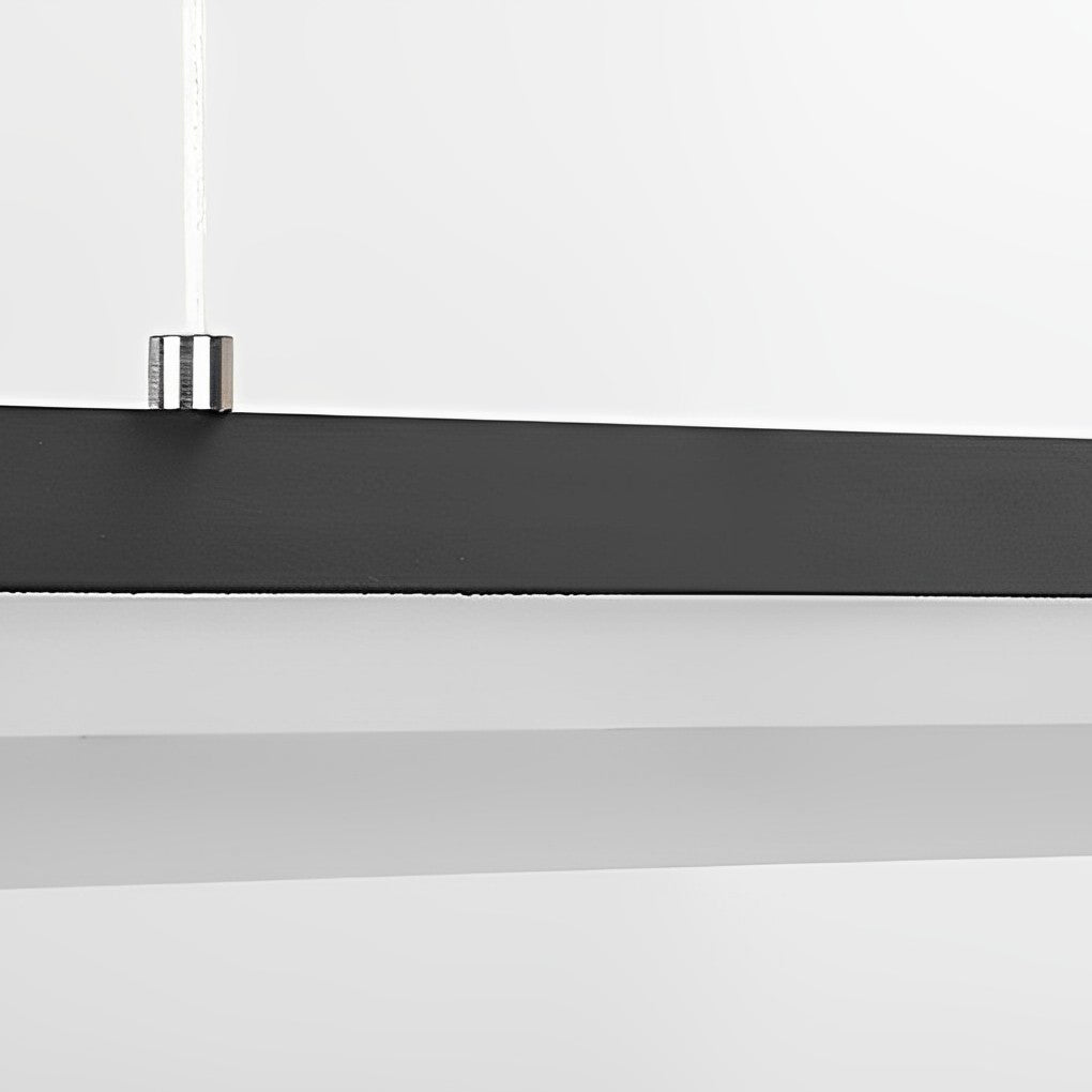 Modern Nordic LED Strip Pendant Light for Dining Room and Office Neutral White Finish