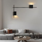 Modern Nordic LED Strip Wall Sconce with 3 Color Dimming and Iron Finish for Interior Lighting
