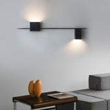 Modern Nordic LED Strip Wall Sconce with 3 Color Dimming and Iron Finish for Interior Lighting