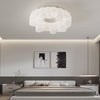 Modern Nordic LED White Ring Honeycomb Chandelier Three Step Dimming Pendant Light