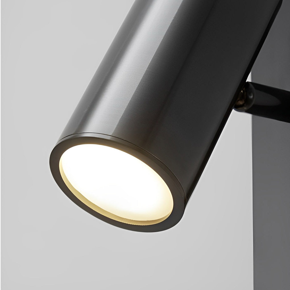 Modern Nordic Long Strip LED Wall Sconce with Three Color Dimming and Adjustable Spotlight