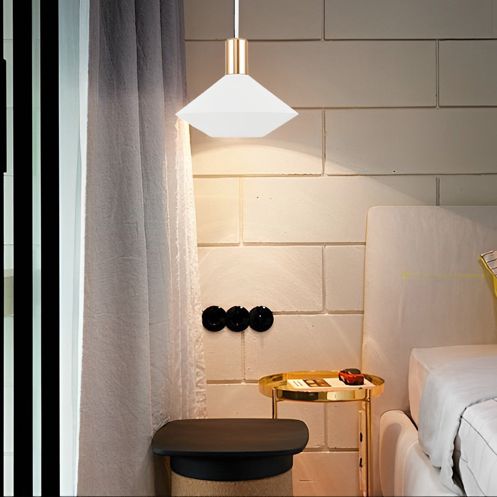 Modern Nordic Minimalist Aluminum Pendant Light Geometric Small Chandelier for Kitchen Island and Bedside
