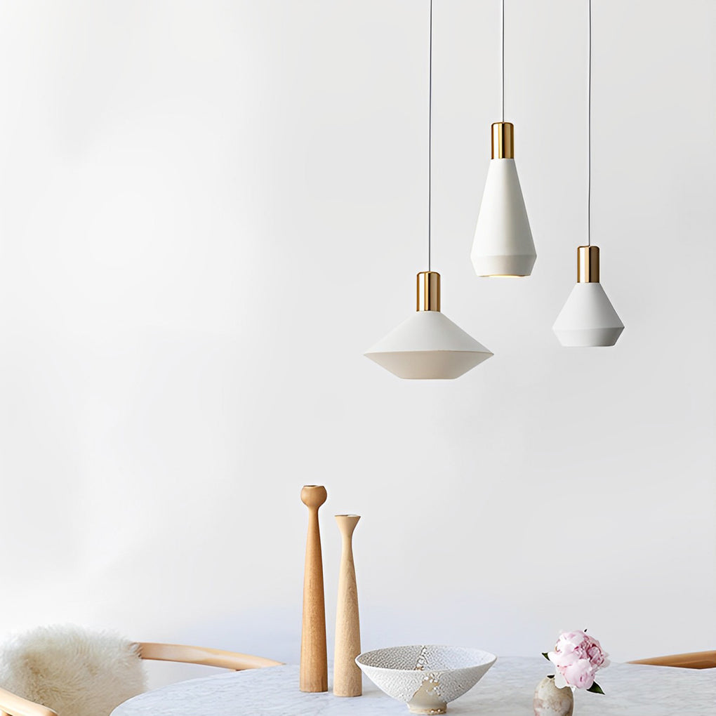 Modern Nordic Minimalist Aluminum Pendant Light Geometric Small Chandelier for Kitchen Island and Bedside