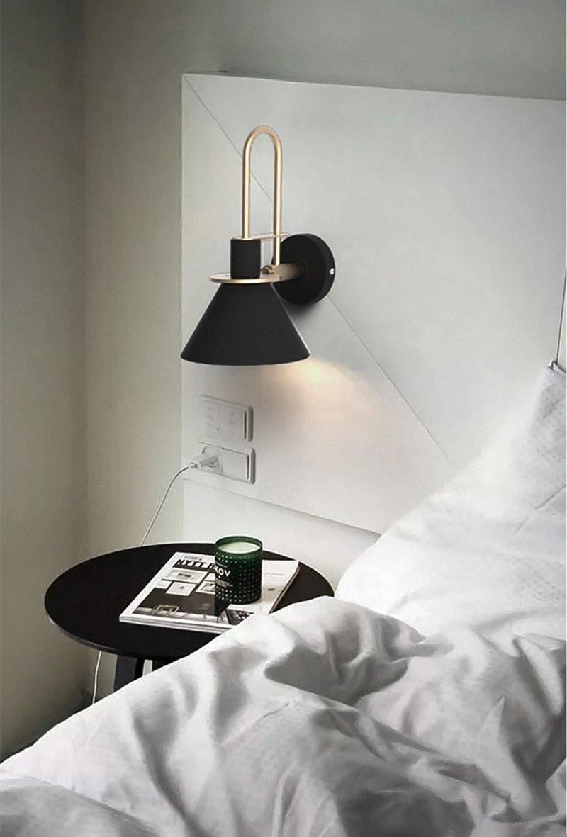 Modern Nordic Minimalist Metal Wall Sconce Geometric Iron Bracket Light Fixture