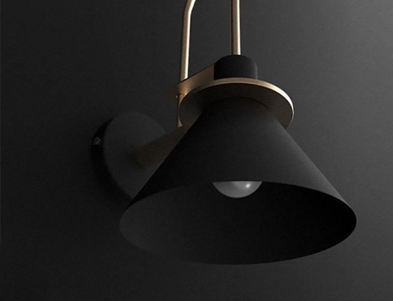 Modern Nordic Minimalist Metal Wall Sconce Geometric Iron Bracket Light Fixture