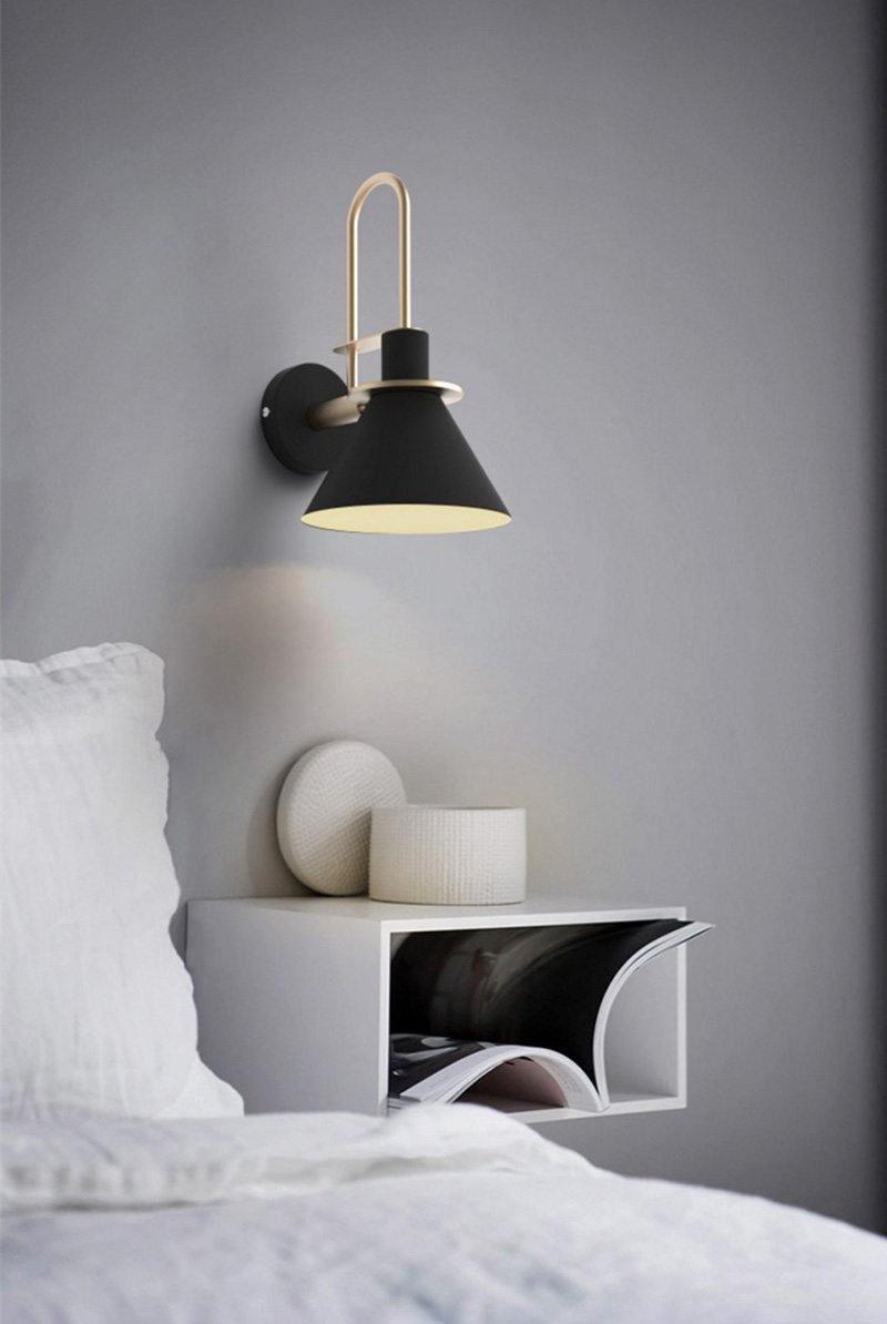 Modern Nordic Minimalist Metal Wall Sconce Geometric Iron Bracket Light Fixture