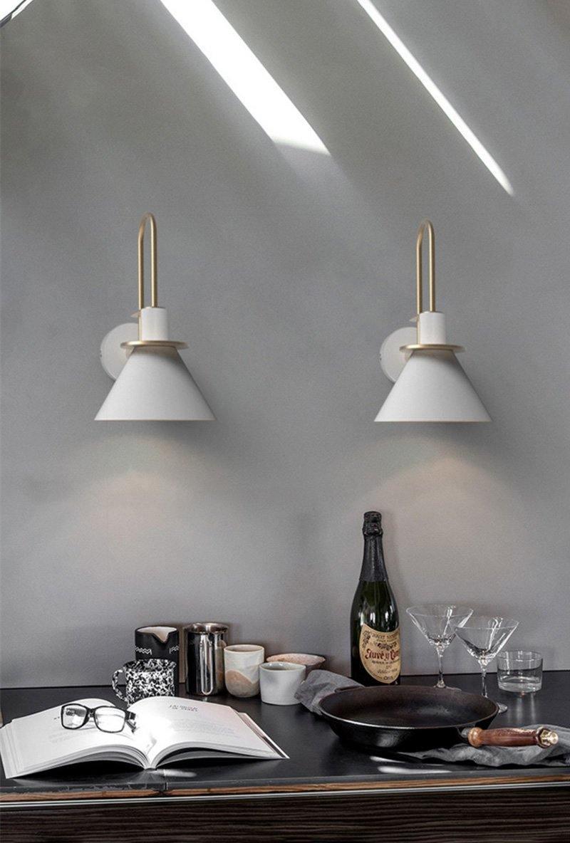 Modern Nordic Minimalist Metal Wall Sconce Geometric Iron Bracket Light Fixture