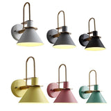 Modern Nordic Minimalist Metal Wall Sconce Geometric Iron Bracket Light Fixture
