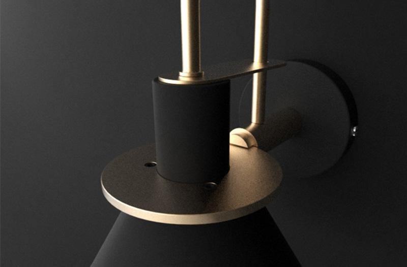 Modern Nordic Minimalist Metal Wall Sconce Geometric Iron Bracket Light Fixture