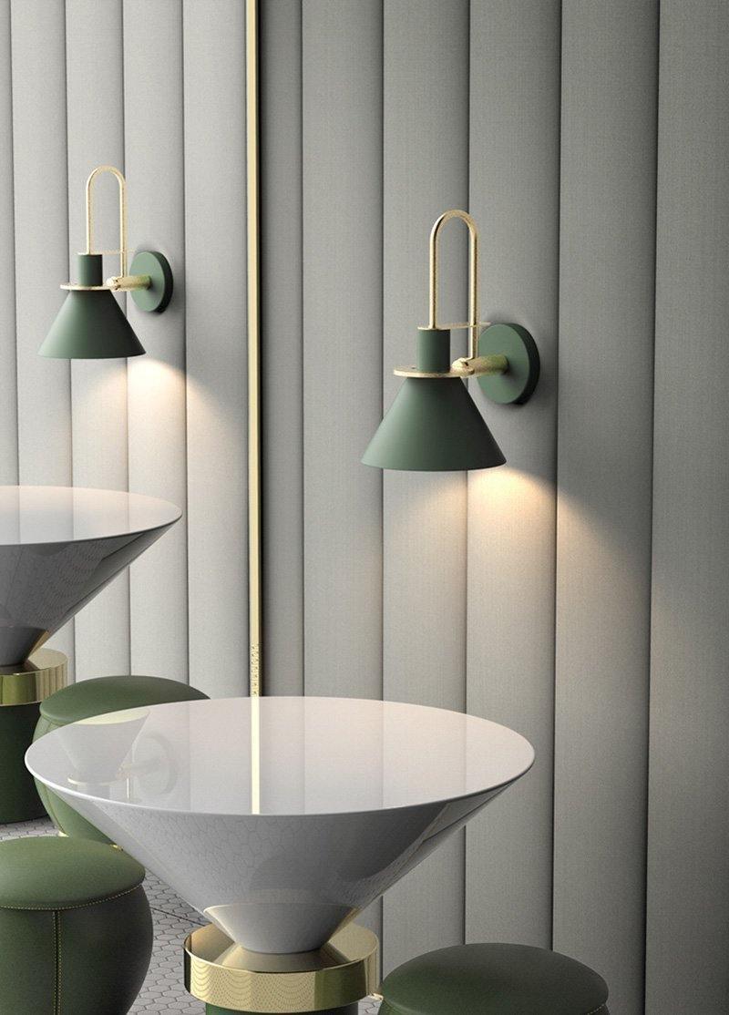 Modern Nordic Minimalist Metal Wall Sconce Geometric Iron Bracket Light Fixture