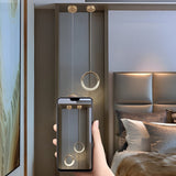 Modern Nordic Moon Ring LED Gold Pendant Light Small Chandelier for Bedside and Living Room