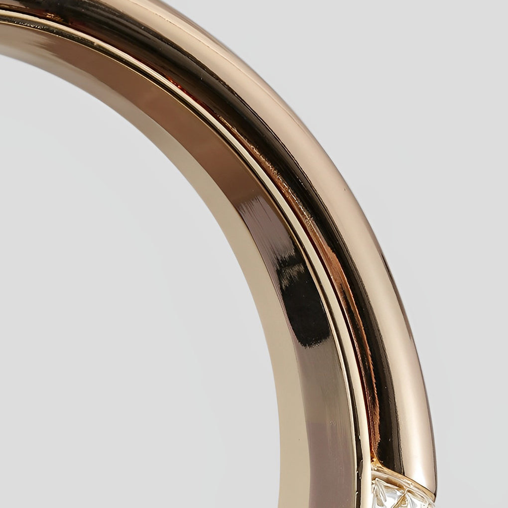 Modern Nordic Moon Ring LED Gold Pendant Light Small Chandelier for Bedside and Living Room