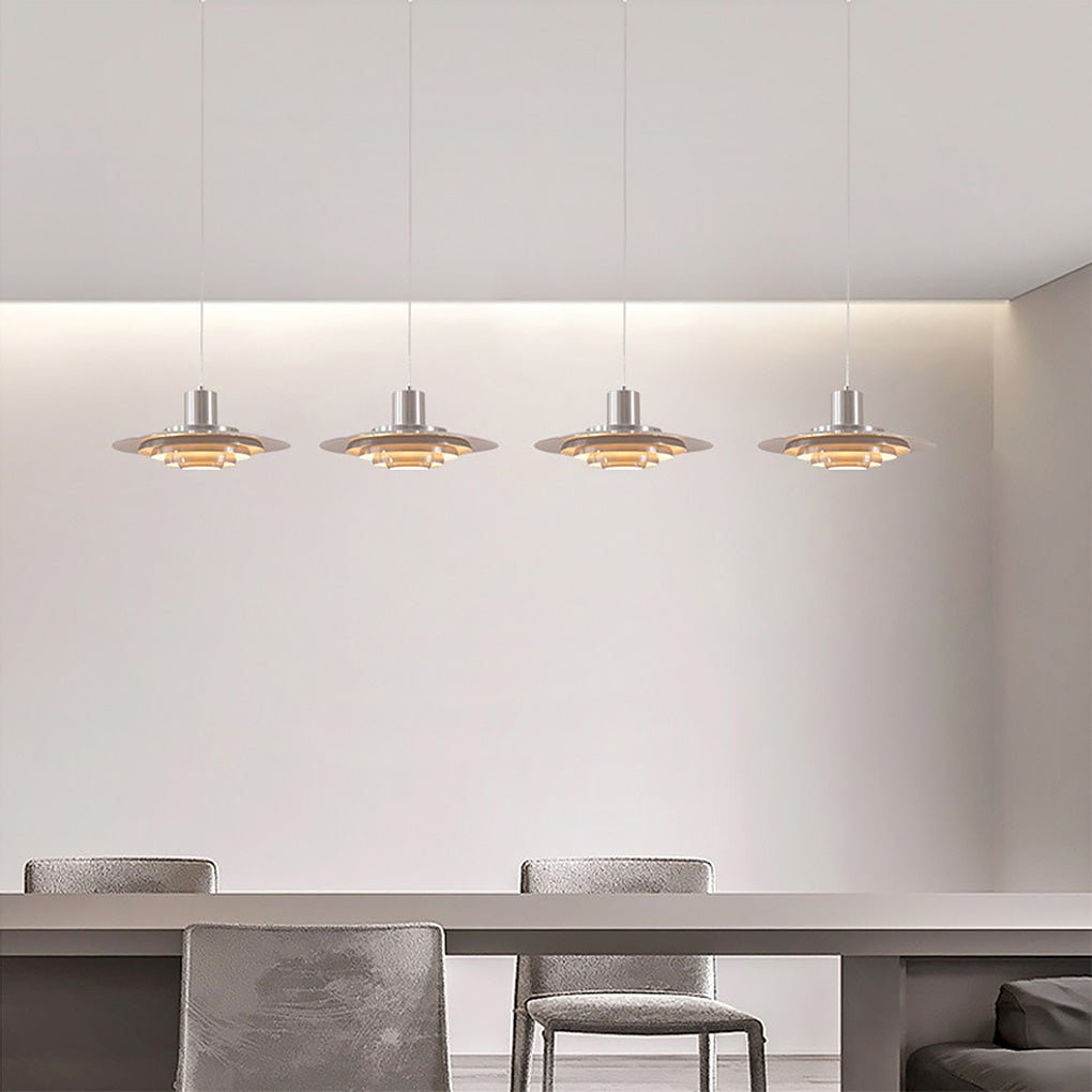 Modern Nordic Multi Layer Aluminum Pendant Light for Dining Room and Coffee Shop