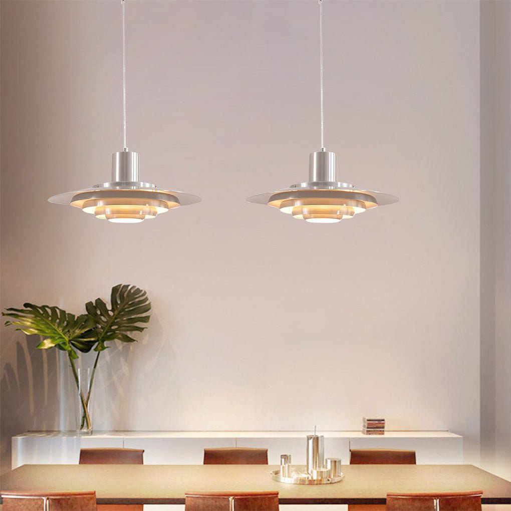 Modern Nordic Multi Layer Aluminum Pendant Light for Dining Room and Coffee Shop