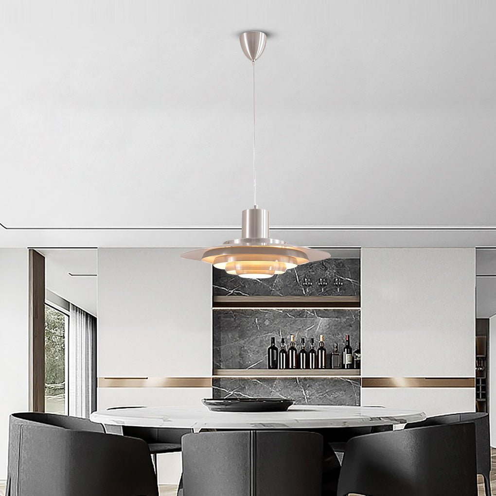 Modern Nordic Multi Layer Aluminum Pendant Light for Dining Room and Coffee Shop