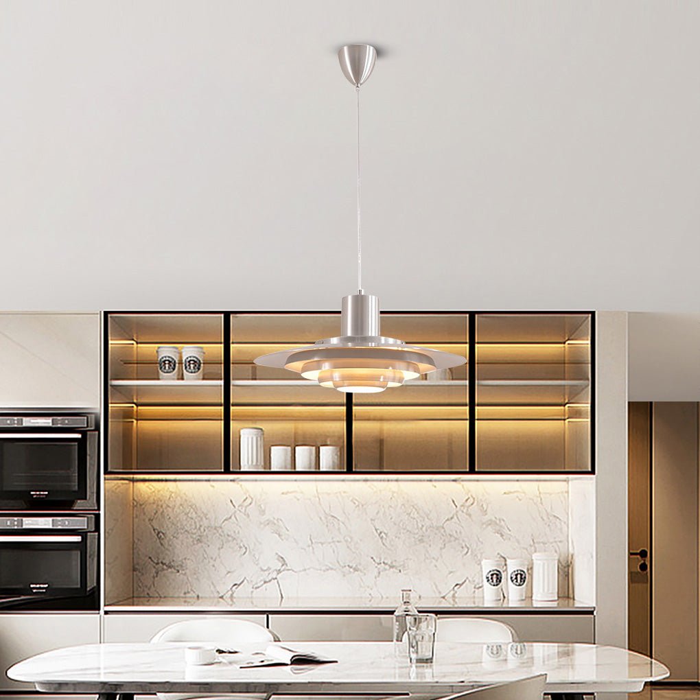 Modern Nordic Multi Layer Aluminum Pendant Light for Dining Room and Coffee Shop