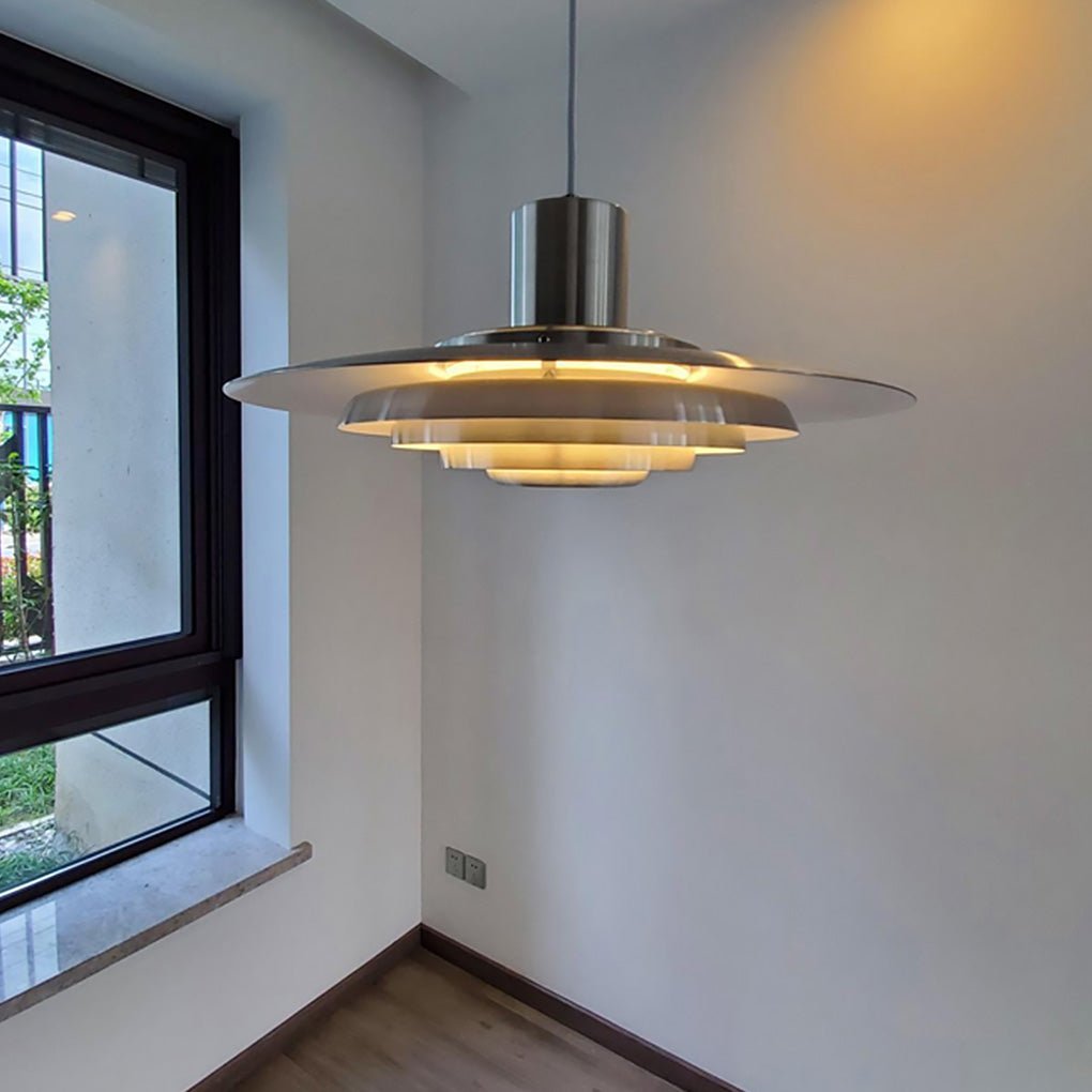 Modern Nordic Multi Layer Aluminum Pendant Light for Dining Room and Coffee Shop