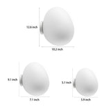 Modern Nordic Pebble Glass Wall Sconce White LED Cobblestone Decorative Light for Bedroom