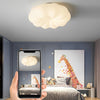 Modern Nordic Pumpkin LED Ceiling Light with Stepless Dimming and White Cloud Design for Bedroom