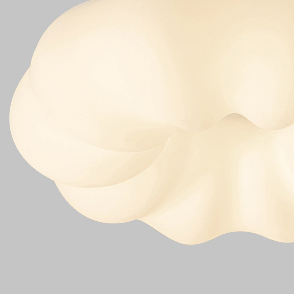 Modern Nordic Pumpkin LED Ceiling Light with Stepless Dimming and White Cloud Design for Bedroom