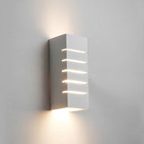 Modern Nordic Rectangular Gypsum Wall Sconce with Up and Down Glass Lighting