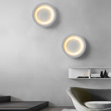 Modern Nordic Resin Moon LED Wall Sconce Round Decorative Light Fixture for Living Room