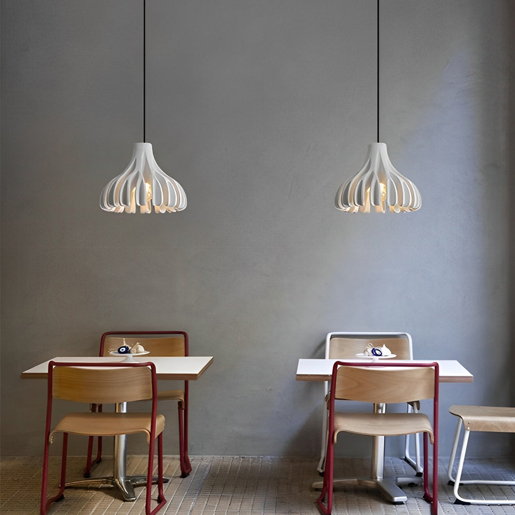 Modern Nordic Resin Pendant Light for Dining Room and Kitchen Island in Multiple Matte Colors
