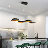 Modern Nordic Ring LED Chandelier for Living Room Multi Light Iron and Acrylic Pendant Lamp