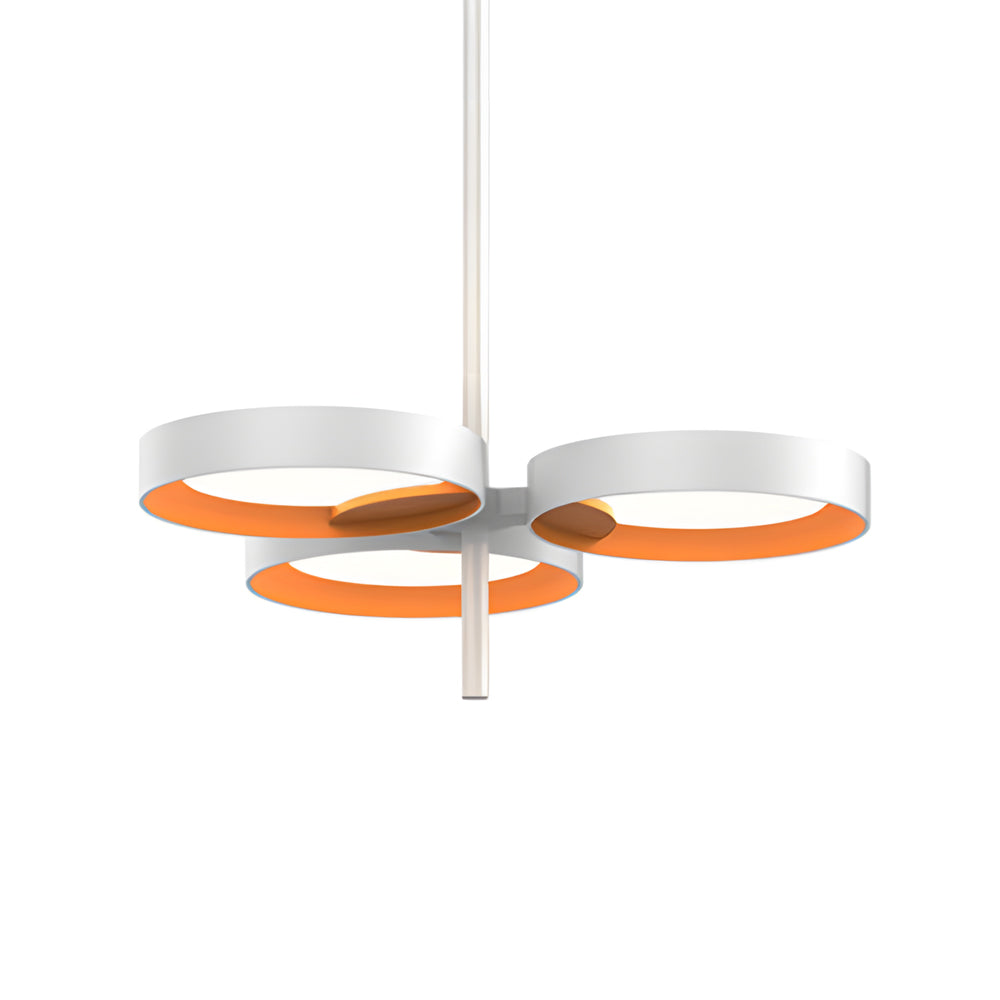 Modern Nordic Ring LED Chandelier for Living Room Multi Light Iron and Acrylic Pendant Lamp